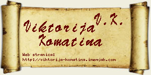 Viktorija Komatina vizit kartica